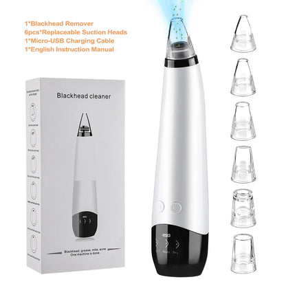 Electric Blackhead Remover Pore Vacuum Cleaner Facial Black Dots Vacuum Cleaner Acne Pimple Blackhead Removal Black Dots Remover Beauty World Shop