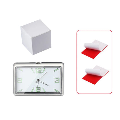 Auto Fashion Square Watch Car Clock Interior Decoration Self-adhesive Electronic Vent Clip Watch Automobile Quartz Clock Beauty World Shop