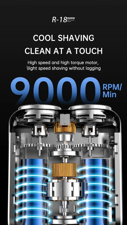 Mini Electric Smart Shaver Household Car Shaver Digital Display Dual Blade Rechargeable Shaver Powerful Beard Trimmer Tool Beauty World Shop