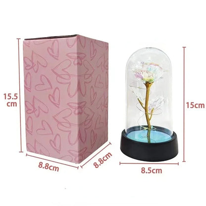 Rose Light Beautiful Realistic Looking Night Light Rose Eternal Flower Party Supplies LED Simulation Rose Flower Valentine's Day Beauty World Shop