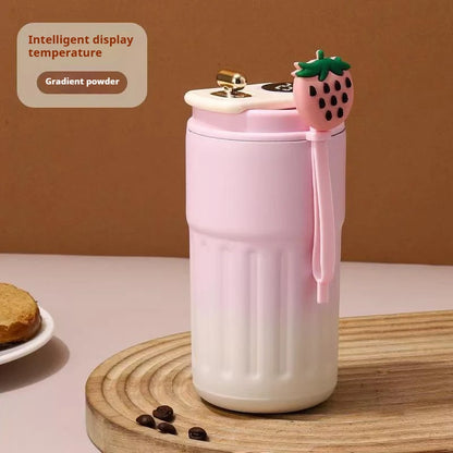 450ML Stainless Steel Thermo Water Bottle LED Temperature Display Coffee Cup Keep Cold and Heat Thermal Mug Travel Vacuum Flask Beauty World Shop