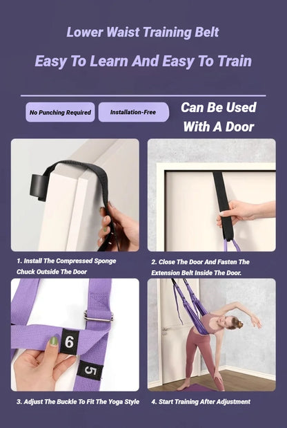 Adjustable Aerial Yoga Strap Pull Rope Women Hammock Stretch Leg Splits Trainer Female Gym Belt Swing Stretching Fitness Beauty World Shop