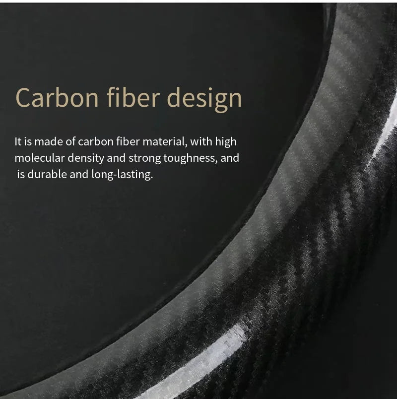 Carbon fiber car steering wheel cover, breathable and sporty, all season universal anti slip and wear-resistant handle cover Beauty World Shop