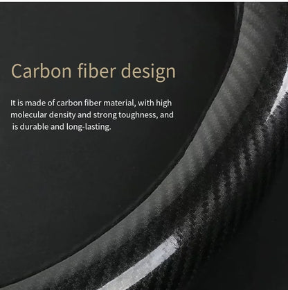 Carbon fiber car steering wheel cover, breathable and sporty, all season universal anti slip and wear-resistant handle cover Beauty World Shop