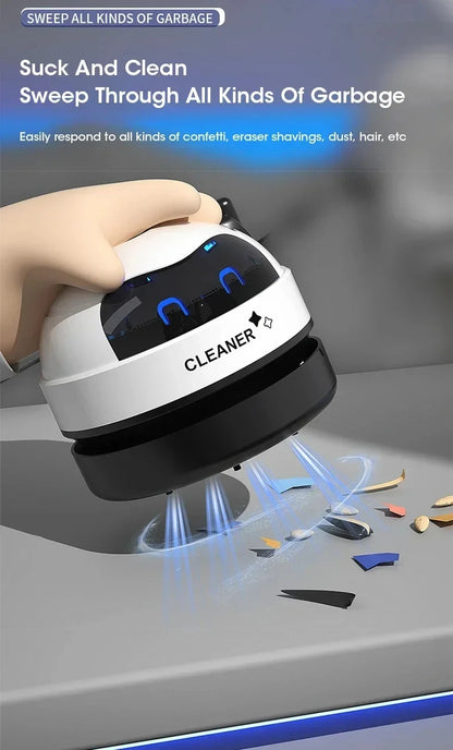 Desk Table Dust Vacuum Handheld Mini Vacuum Cleaner USB Table Sweeper Home Office Desktop Pencil Crumbs Cleaner Vacuum Cleaner Beauty World Shop