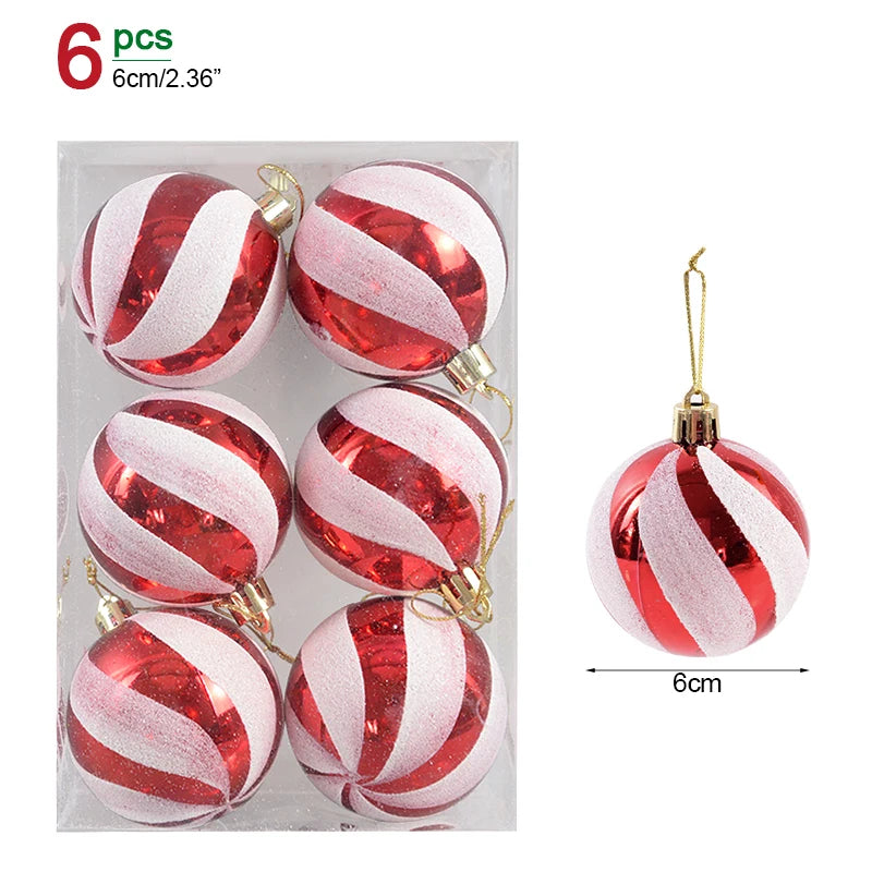 1box Christmas Balls Christmas Tree Ornaments Ball Xmas Hanging Tree Pendants Home Party Decor 2026 New Year Gift Noel Navidad Beauty World Shop