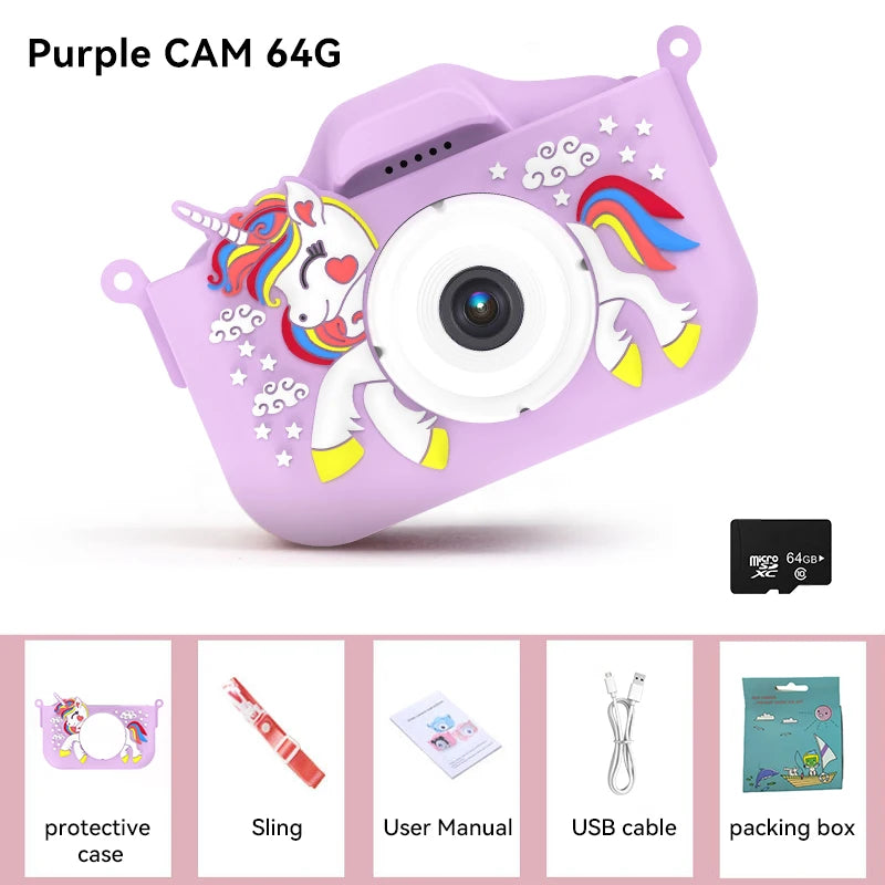 Christmas Children Camera HD 1080P Toddler Digital Video Camera 2.0inch Kids Camera with Silicone Cases Toys for Christmas Gifts Beauty Fashion