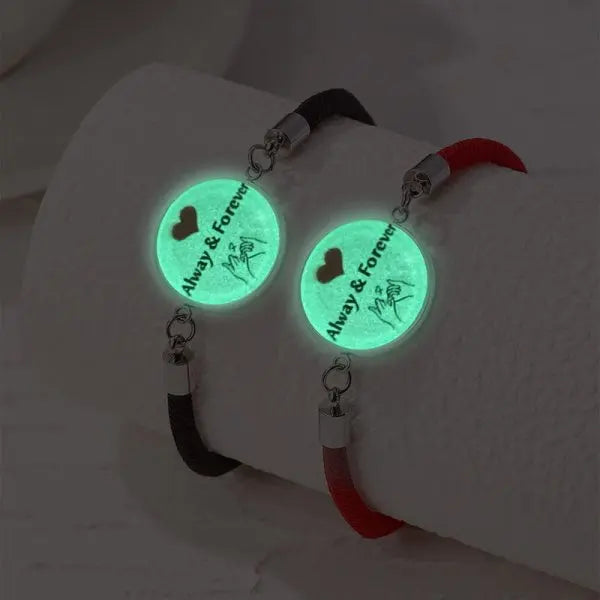 Romantic Luminous Sun Moon Couple Bracelets for Women Men Handmade Braided Rope Matching Bracelet Valentine's Day Jewelry Gifts Beauty World Shop