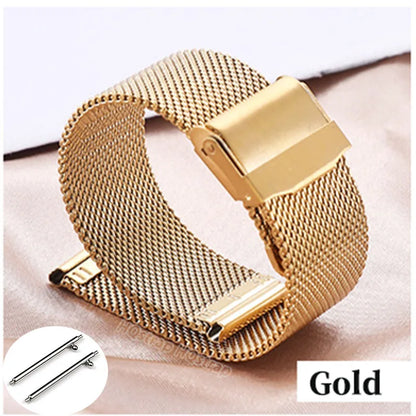 Quick Release Milanese Strap 18mm 20mm 22mm 12mm 14mm 16mm 17mm 19mm 21mm 24mm Universal Bracelet 0.6mesh Stainless Steel Beauty World Shop