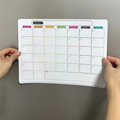A refrigerator magnet ,monthly and weekly planner, magnetic calendar sticker, soft magnetic note sticker, message board Beauty World Shop