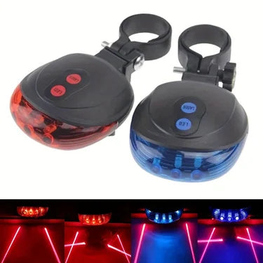 Bicycle Bike LED Lights 2 Lasers 5 LED Waterproof Cycling Taillight Safety Warning Taillight MTB Bike Rear Tail Lights Beauty World Shop