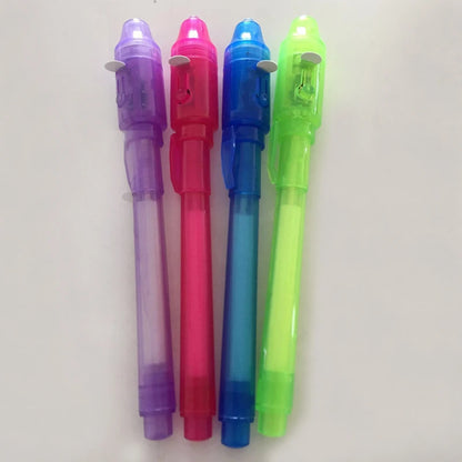 1/4Pcs Invisible Ink Pen Spy Pen with UV Light, Magic Marker for Secret Message,Treasure Box Prizes,Kids Party Favors,Toys Gift Beauty Fashion