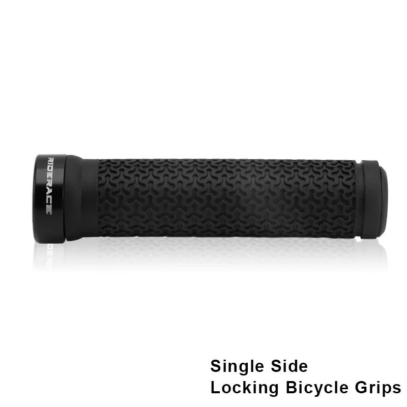 RIDERACE Bicycle Handle Bar Grips MTB Mountain Bike Single-sided Locking Handlebar Cover Rubber Non-slip Cycling Accessories Beauty World Shop