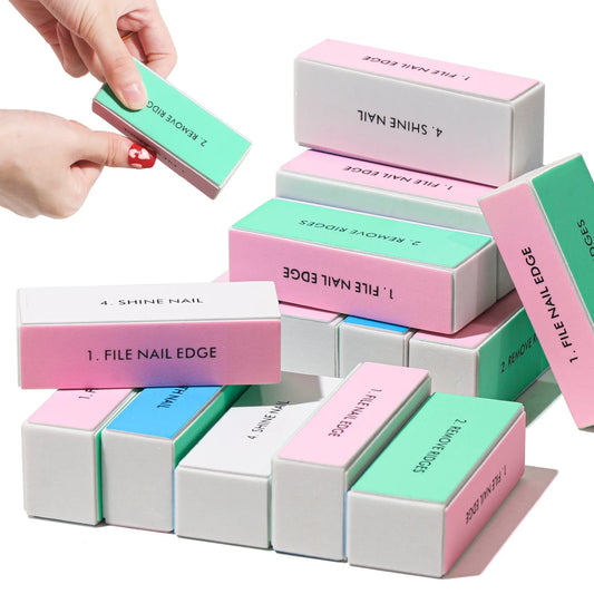 Professional 4 Ways Nail Buffing Block Manicure Pedicure Tool Emery Board Nail Art Care Buffing Buffer Sanding Files Beauty World Shop