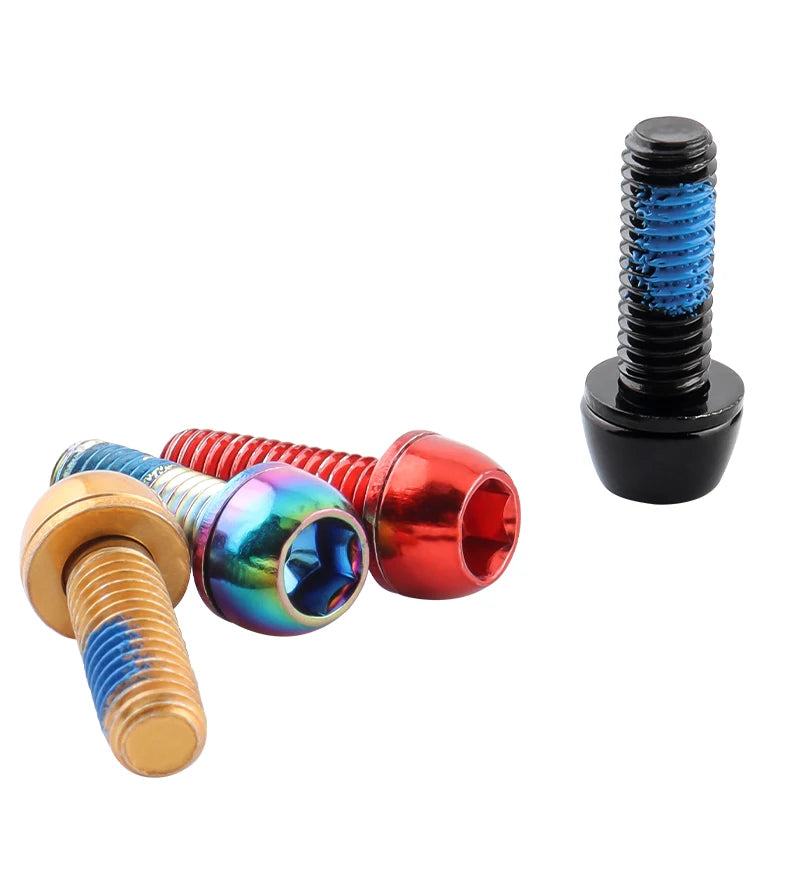 MUQZI 6pcs M6x17mm Disc Brake Caliper Bolts Bike Stem Bolt MTB Crank Arm Screw With Washer Bicycle Parts Beauty World Shop