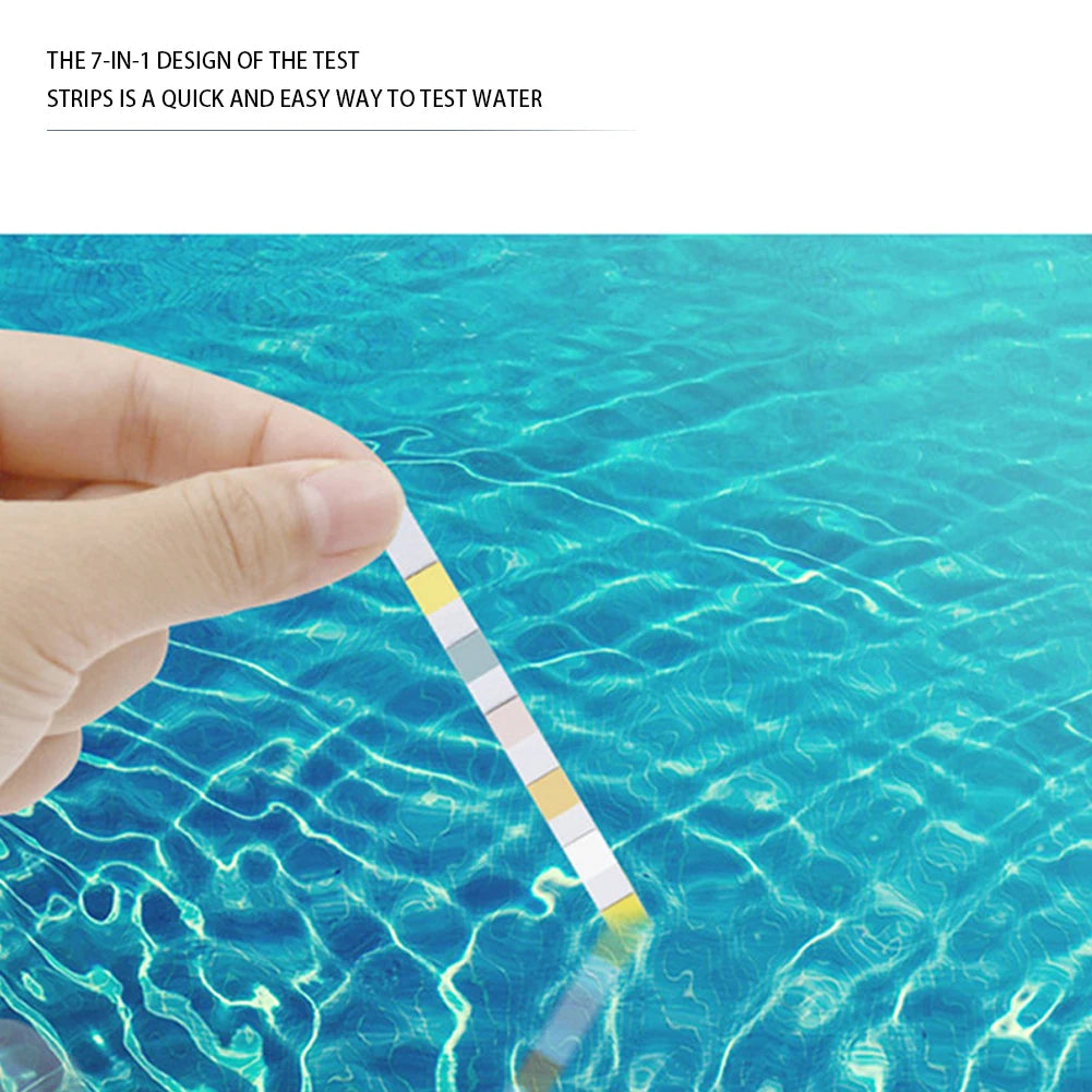 50/100pcs 3/5/6/7 in 1 Swimming Pool PH Test Strips SPA Swimming Pool Water Tester Paper Hardness Tool for Chlorine Bromine Beauty World Shop