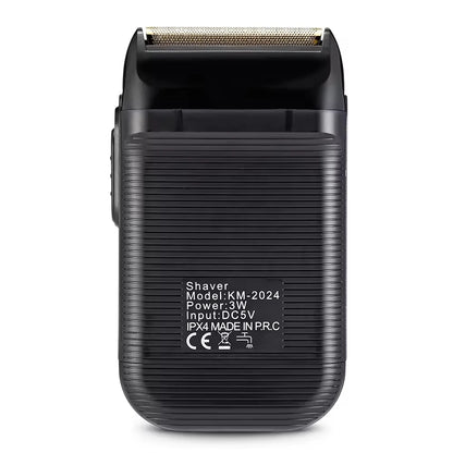 Kemei KM-2024 USB Charging Electric Shaver For Men Reciprocating Twin Blade Razor Shaver Beard Trimmer Shaving Machine Beauty World Shop