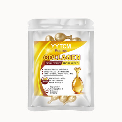 Polypeptide Collagen Essence Capsules, Moisturizing and Firming Essence, Smooths Skin, Contains Squalane, Fullerene, Ginseng Extract, Deep Hydration (0.34Gx30 Capsules)/Bag-1 Bag Beauty World Shop