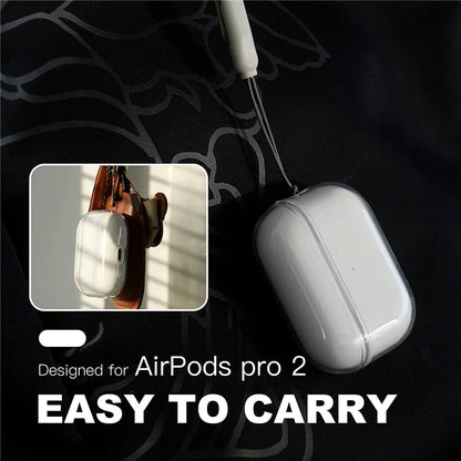 Clear Soft TPU Earphone Case with Lanyard Strap for Airpods Pro 2 3 2nd Generation Air Pods 4 3 1 3rd 2024 Gen Cover Accessories Beauty World Shop