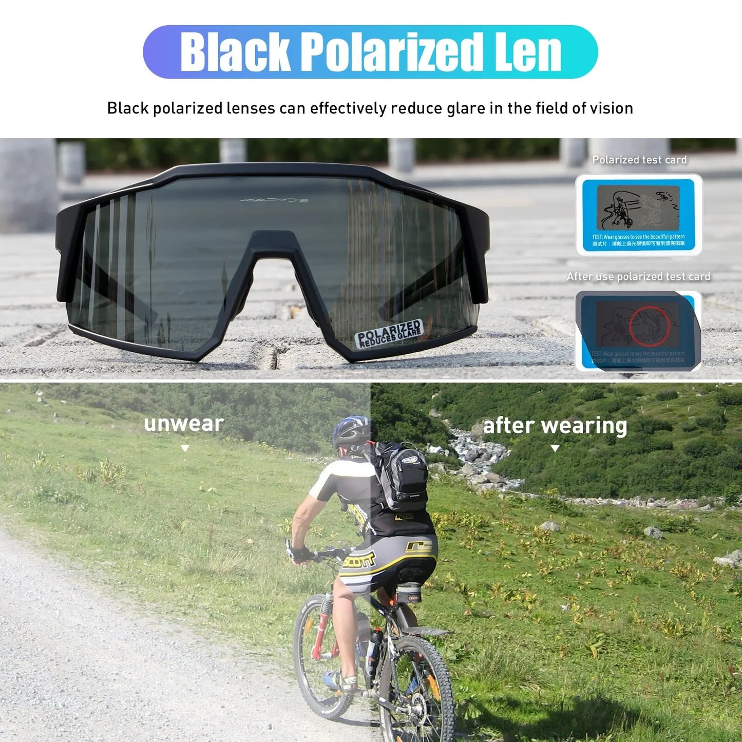 Kapvoe Cycling Glasses Polarized MTB Road Bike Glasses UV400 Protection Sunglasses Ultra Light Sport Eyewear Equipment Beauty World Shop