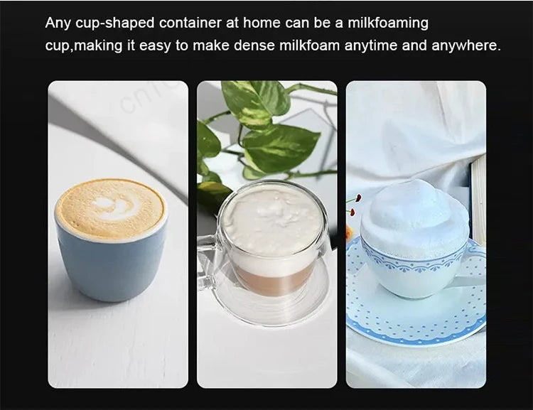 Wireless Milk Frother Electric Type-C Handheld Blender Stainless Steel Mini Coffee Maker Whisk Mixer For Coffee Cappuccino Cream Beauty World Shop