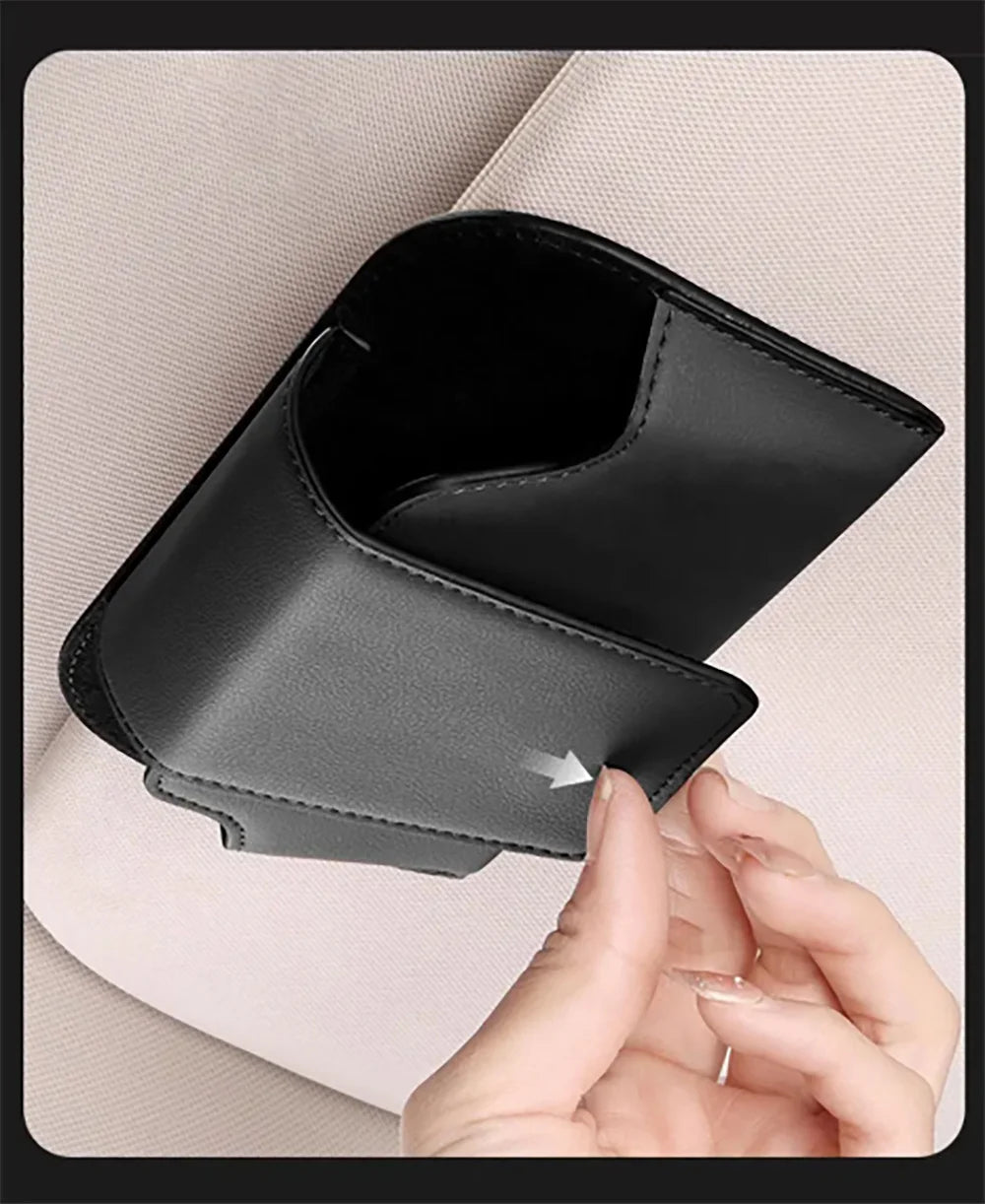 Car Glasses Case Auto Sun Visor Premium Suede Glasses Holder Wear-Resistant Sunglasses Protective Box Universal Cars Accessories Beauty World Shop