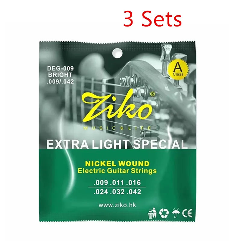 ZIKO DEG-009 Electric Guitar Strings Steel Core Surface Coating Nickel Extra Light Special Musical Instrument Accessorie Parts Beauty World Shop