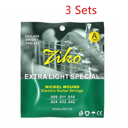 ZIKO DEG-009 Electric Guitar Strings Steel Core Surface Coating Nickel Extra Light Special Musical Instrument Accessorie Parts Beauty World Shop