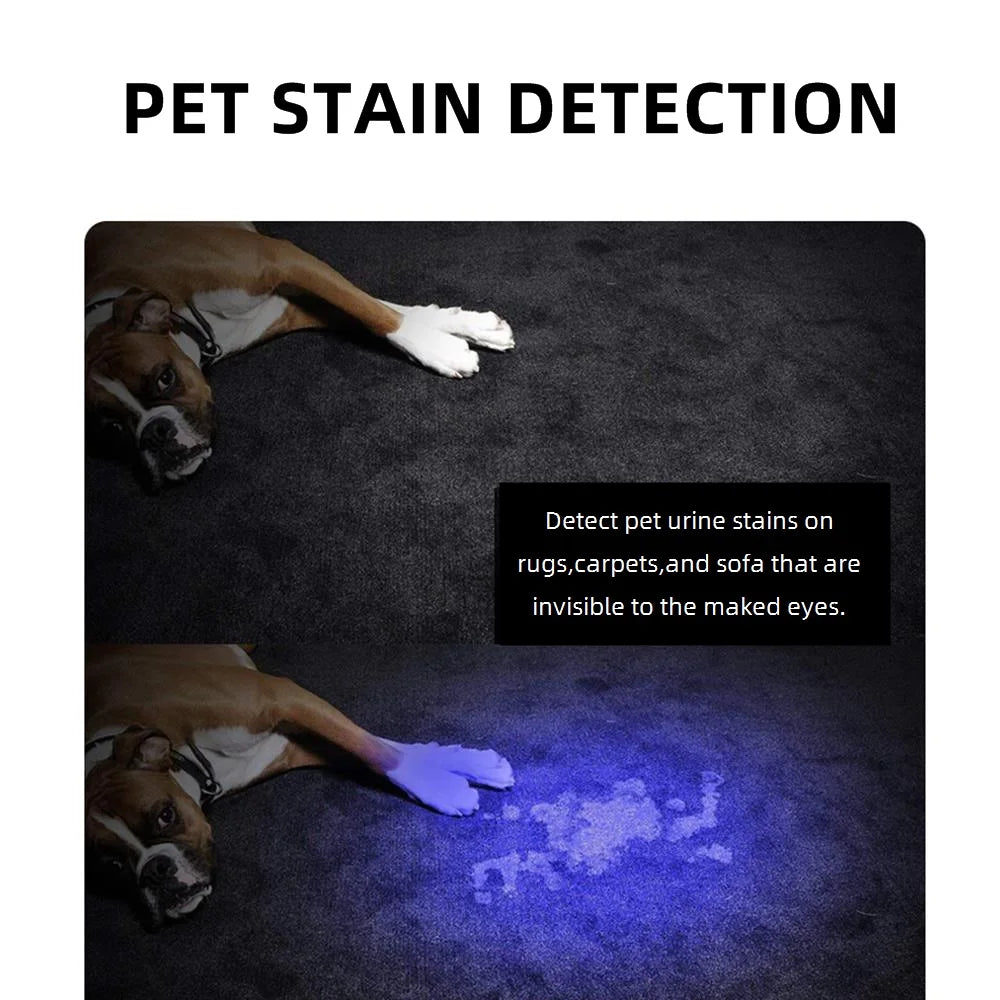 365nm Mini UV Led Blacklight Flashlight Usb Rechargeable Nail lamp Pet Stain Leakage Marker Ore Money Scorpion Detection lights Beauty World Shop