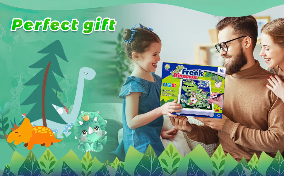 Dinosaur Operation Board Game for Kids Ages 3-8 with Tweezers and Fun Game Pieces, for 1 or More Players Beauty World Shop
