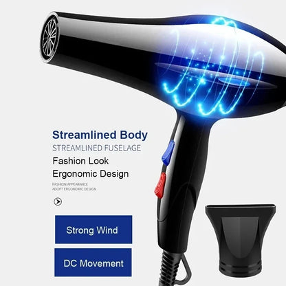 2200W Hair Dryer Professional Powerful Hair Dryer Fast Heating Hot and Cold Adjustment Ionic Air Blow Dryer with Air Collecting Beauty World Shop