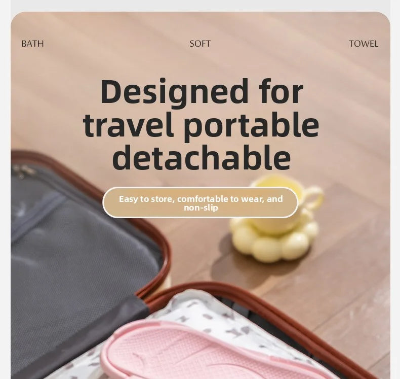 Foldable Travel Slippers Unisex EVA Flip Flops Hotel Non Slip Bathroom Indoor Outdoor Portable Lightweight Comfortable Beauty World Shop