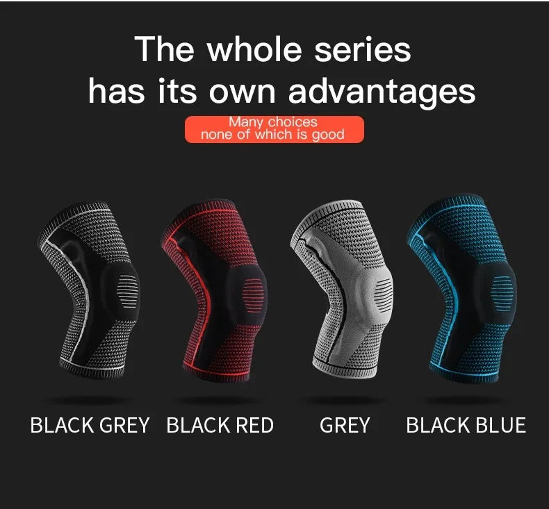 1PC Silicone Knee Pads Strap Patella Medial Support Meniscus Compression Knee Braces for Running Sport Knee Protection Beauty World Shop