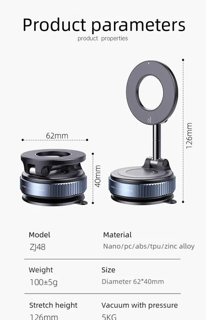 MagSafe Car Phone Mount, Ultra-Stable Magnetic Holder, 360° Rotation for IPhone Android Sleek Minimalist Dashboard Stand Beauty World Shop