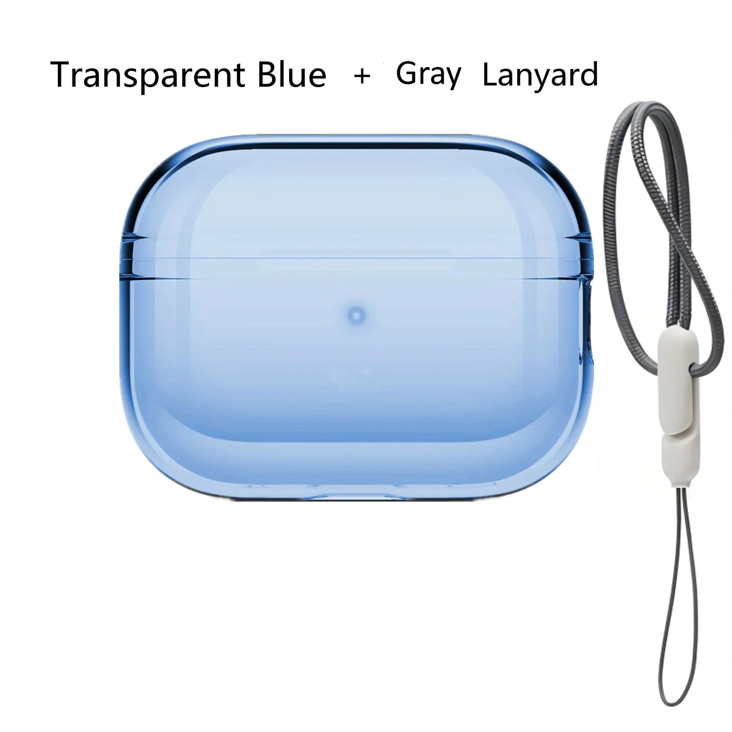 Transparent Protective lanyard Case Cover For Airpods Pro 2 TPU Soft Skin Shockproof Case Cover Designed for Airpods Pro2 Earbud