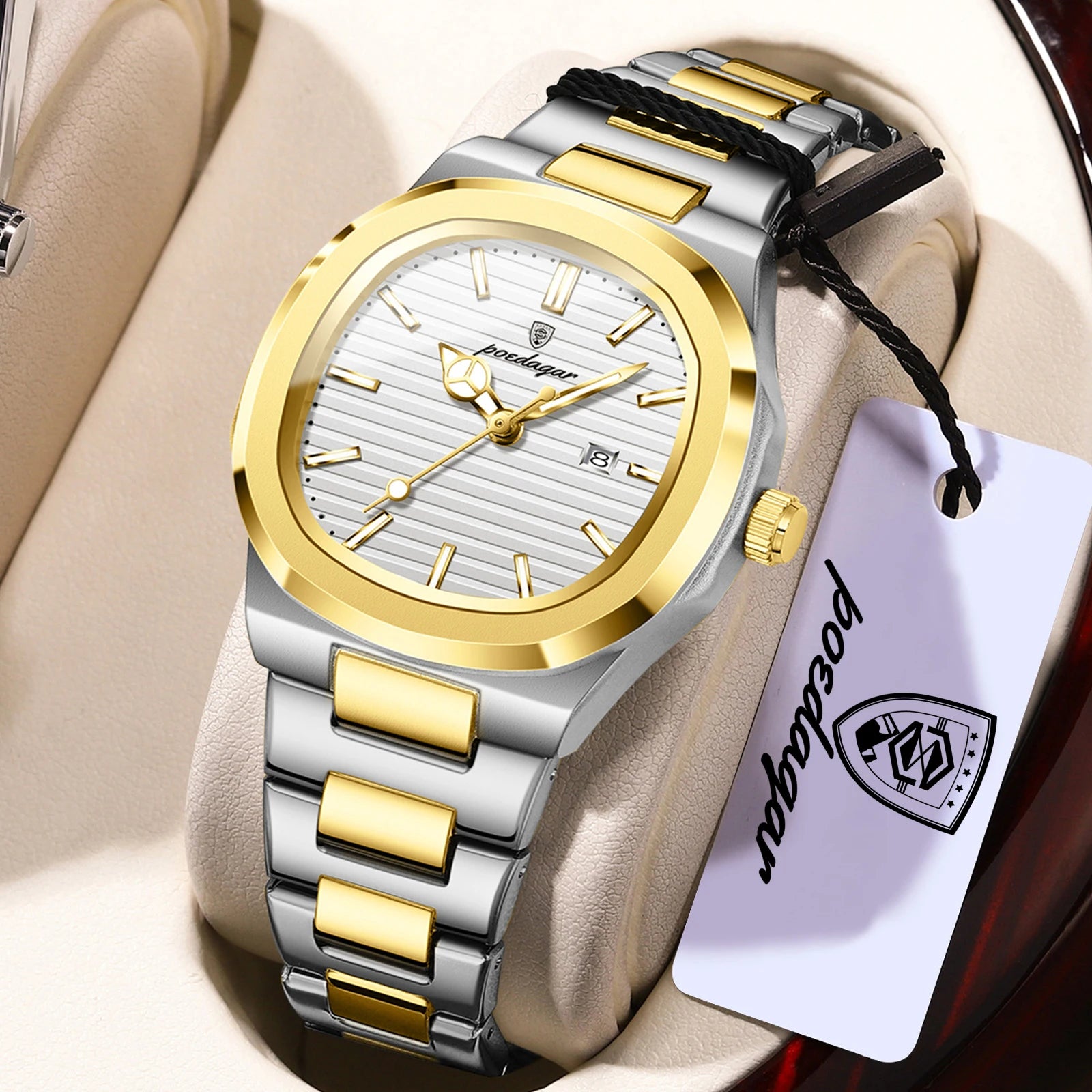 POEDAGAR Trendy Women’s Wristwatch Stainless Steel Date Quartz Ladies Watch Waterproof Luminous Original Watches For Woman Reloj Beauty World Shop
