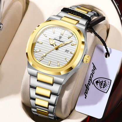 POEDAGAR Trendy Women’s Wristwatch Stainless Steel Date Quartz Ladies Watch Waterproof Luminous Original Watches For Woman Reloj Beauty World Shop