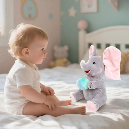Hide-And-Seek Elephant Plush Toy Baby Interactive Singing Musical Toy For Soothing Children Head Up Training Toys Children Gift Beauty World Shop