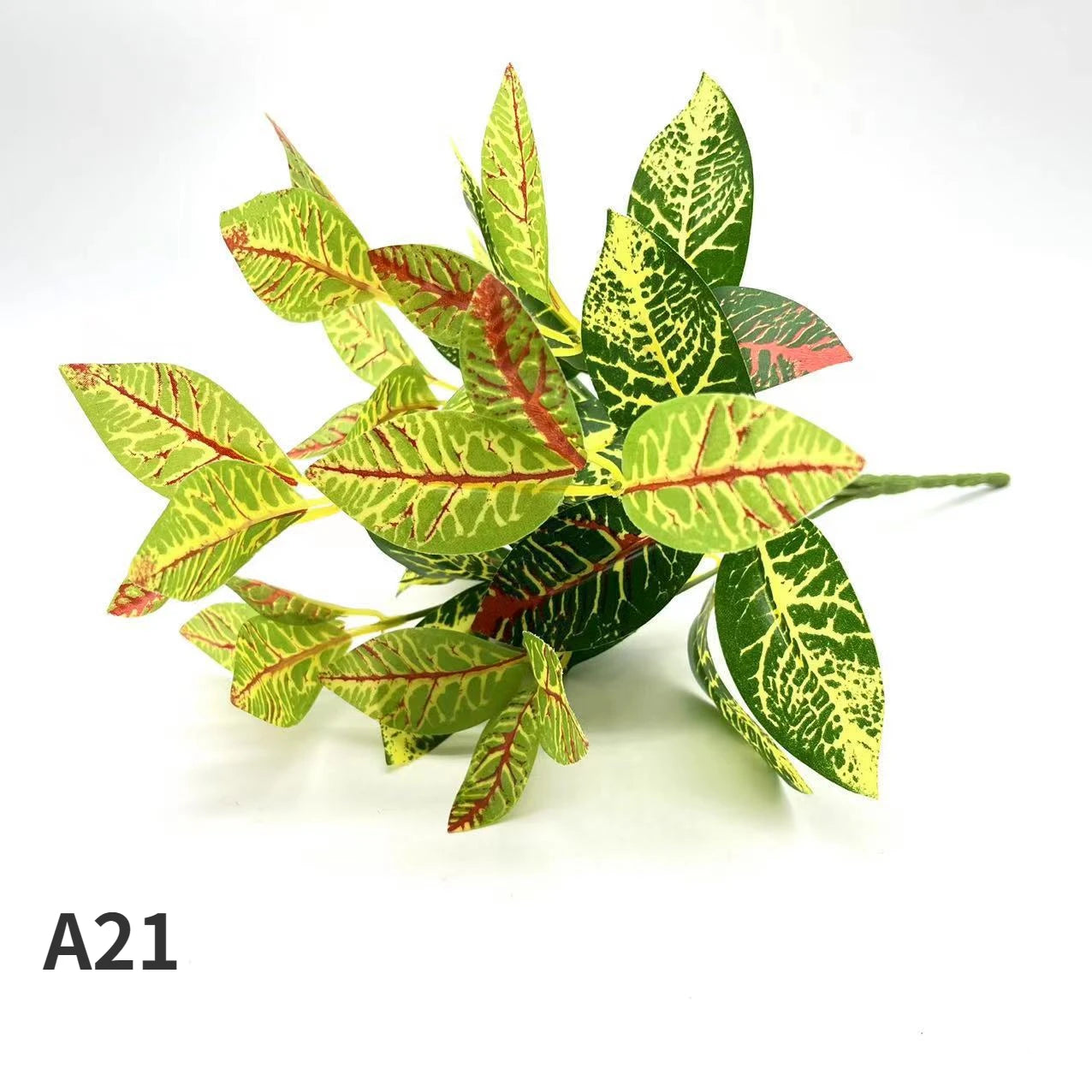 Artificial Plants Leaves Silk Tortoiseshell Leaf Dieffenbough Fake Small Fairy Taro Simulation Green Plant Living Room Decor Beauty World Shop