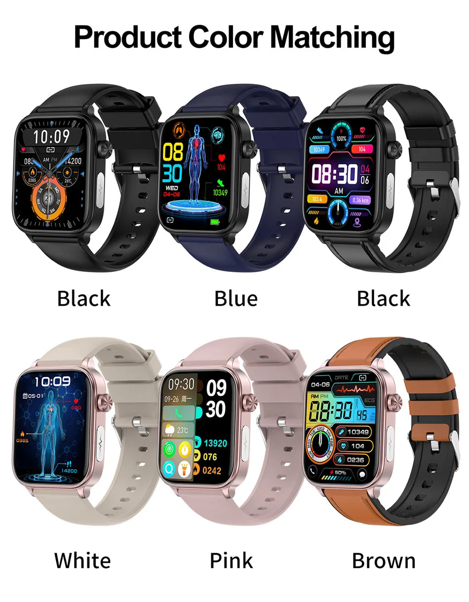 2025 New 24-Hour Health Monitoring Smart Watch Men Uric Acid Blood Lipids Heart Rate Bluetooth Call Smartwatch Women Beauty World Shop