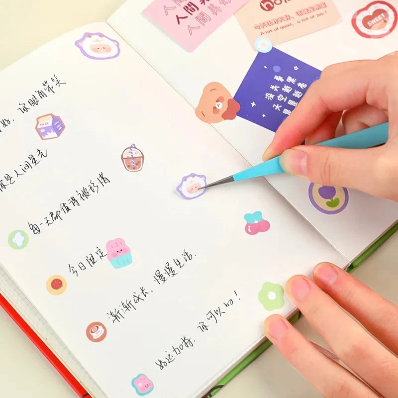 2pcs Tweezers Creative Macaroon Color Clip for DIY Decroative Journal Diary Scrapbook Sticker Tool Back To School Student Supply Beauty World Shop