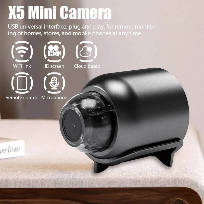 Wireless WiFi 1080P HD Mini Camera Baby Monitor Indoor Security Surveillance Night Vision IP Cam Video Recorder Safety Camcorder Beauty World Shop