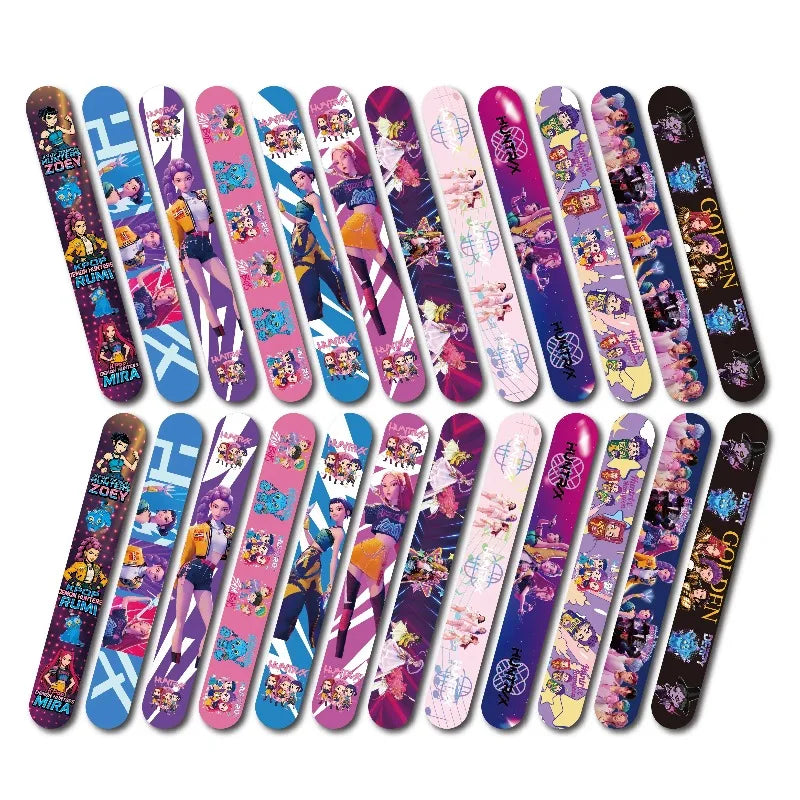 Kpop Demon Hunter Slap Bracelets Anime Snap Wristband for Birthday Party Favors School Prize Gifts Beauty World Shop
