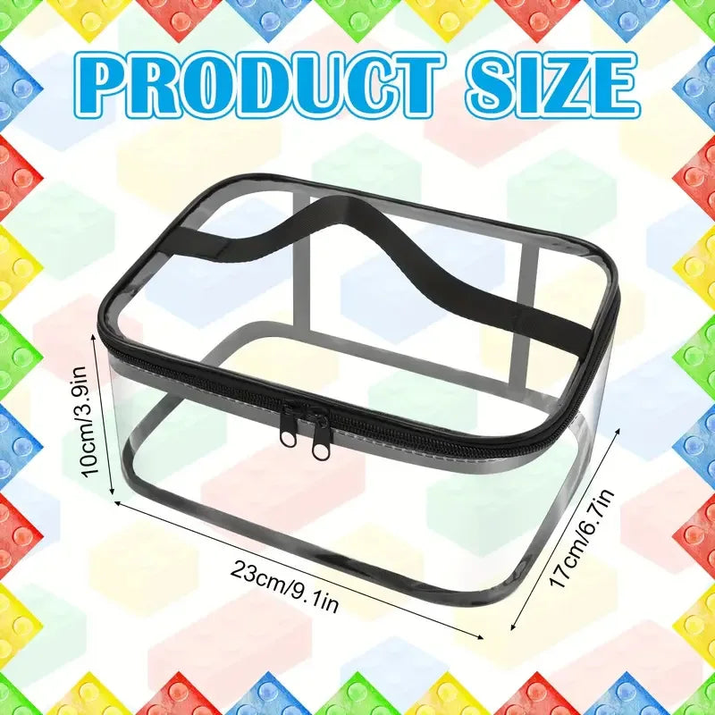 Transparent Mesh Zipper Toy Storage Bag - Large Capacity Puzzle and Block Organizer, Ideal for Toy and Building Block Storage So Beauty World Shop