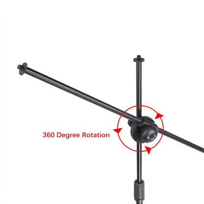 Tripod Microphone Stand Boom Mic Stand with 2 Mic Clip Holder Collapsible Adjustable Mic Bracket Beauty World Shop