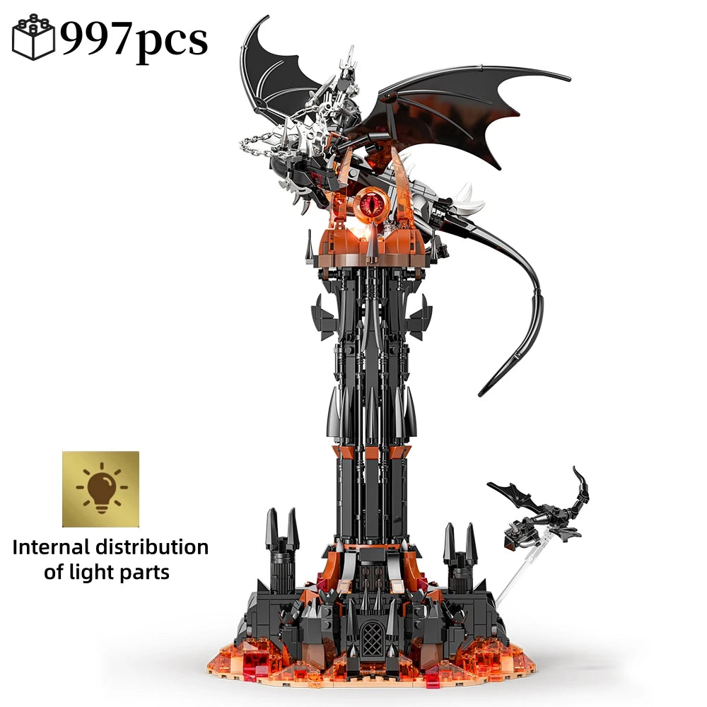 Moc-Lord Movie Rings Model The Fell Beast Magic Tower Building Blocks Fortress Castle Creative Assemble  Bricks Toys Gift For Ki Beauty World Shop
