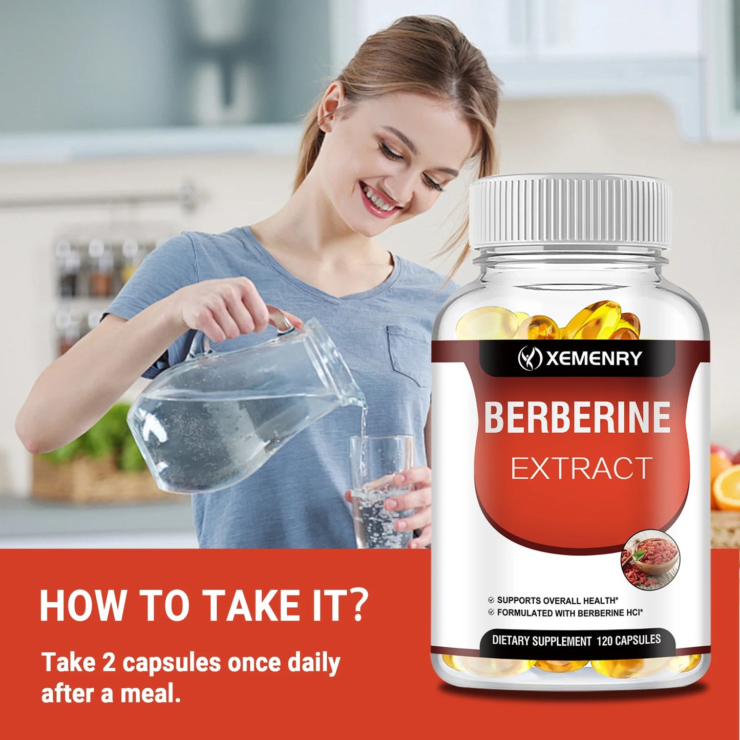 Berberine Extract Supplement 1800mg - Berberine HCL, Balanced Blood Pressure,Support Healthy Cholesterol Levels  - 120 Capsules Beauty World Shop