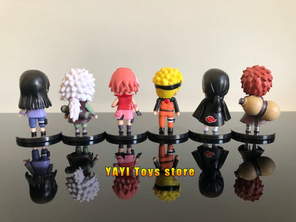 New 12pcs/set Anime Figure Naruto Shippuden Hinata Sasuke Itachi Kakashi Gaara Action Figure Q Version PVC Figures Toys  Gift Beauty World Shop