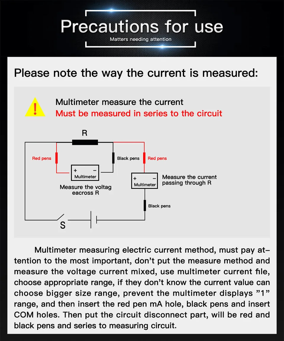 ANENG SZ308 Digital Multimeter   AC/DC Current Meter Voltage Resistance Meter Electrician LCD Backlight Ohm Square Wave Test Beauty World Shop