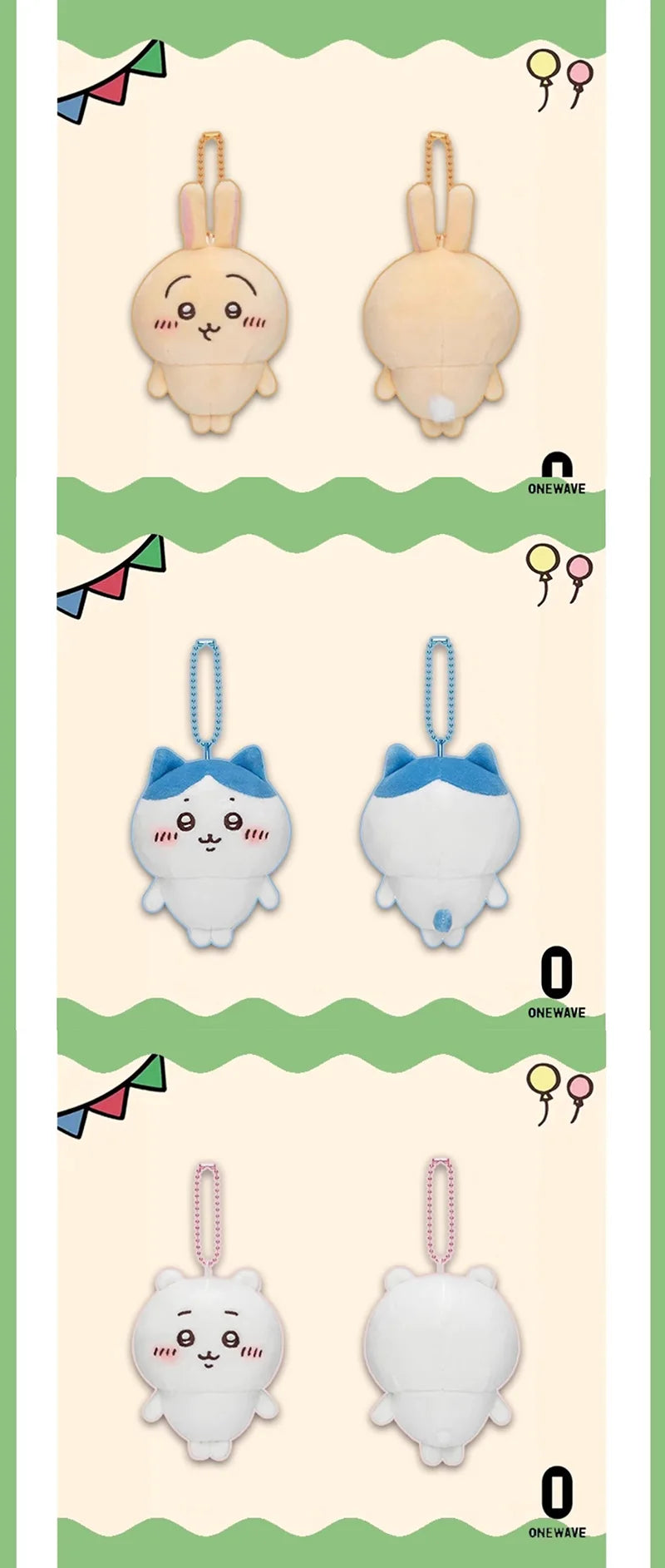 Chiikawa Keychain Cute Cartoon Plush Keychain Usagi Backpack Charm Anime Character Pendant Birthday Gift Game Prize Beauty World Shop